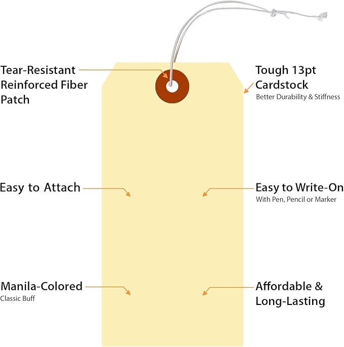 SmartSign Blank Manila Shipping Tags - Image 5