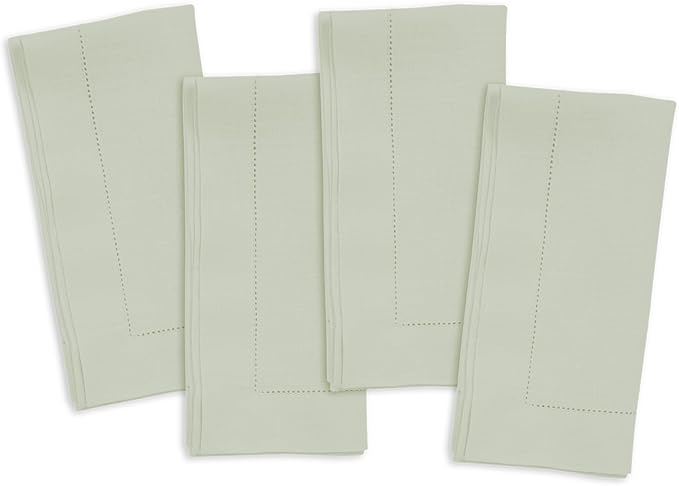 100% Pure Linen Sage Green Napkins 20 x 20 Inch by HomeEkaa
