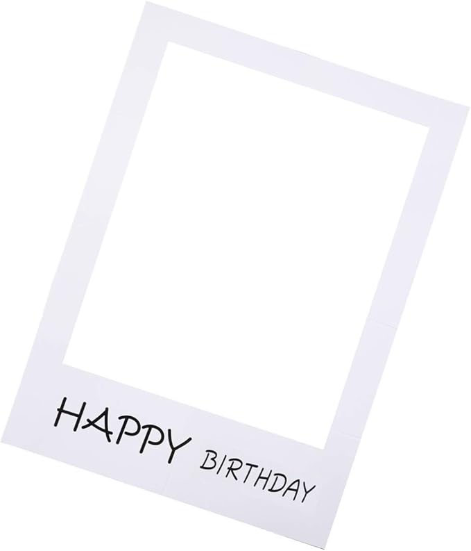 LUOEM Happy Birthday Party Frame Photo Prop Birthday DIY Paper Picture Frame - Image 7