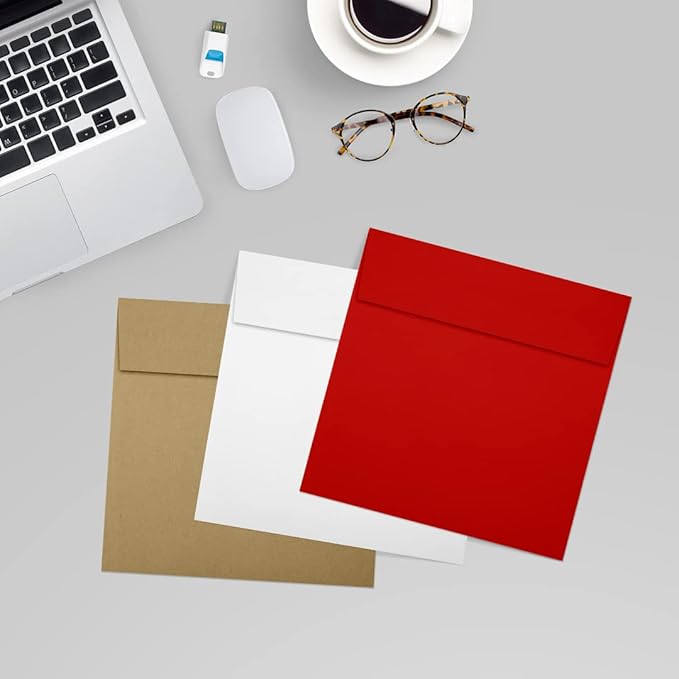 LUXPaper Square Invitation Envelopes | Peel & Press | 6 1/2" x 6 1/2" | Holiday - Image 8