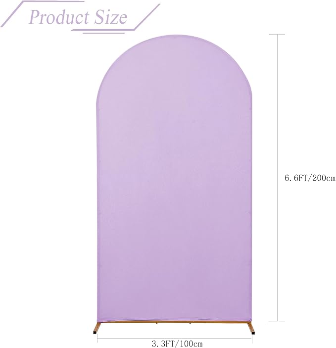 bricia Wedding Arch Backdrop Stand Cover, 6.6FT Double Sided Stretchy Arch - Image 2