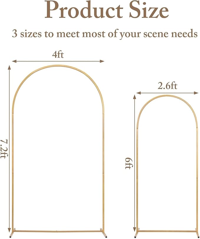 Metal Arch Backdrop Stand and Cover Set, 6FT Party Backdrop, Backdrop Stand - Image 2