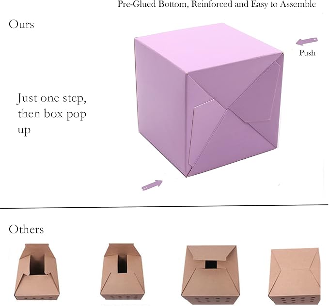 25 Pcs Purple Paper Gift Boxes, Small Candy Treat Boxes Bulk, Birthday Gifts - Image 3