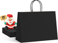 METRONIC 25 Pack Large Black Paper Gift Bags 16X6X12 Inches, Shopping Kraft by METRONIC