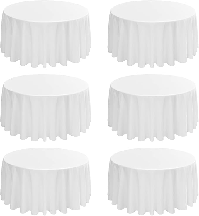6 Pack Round Tablecloths by REWOMC