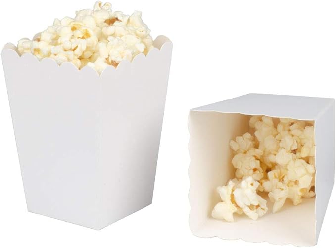 YESON White Popcorn Boxes Mini Paper Popcorn Box by YESON