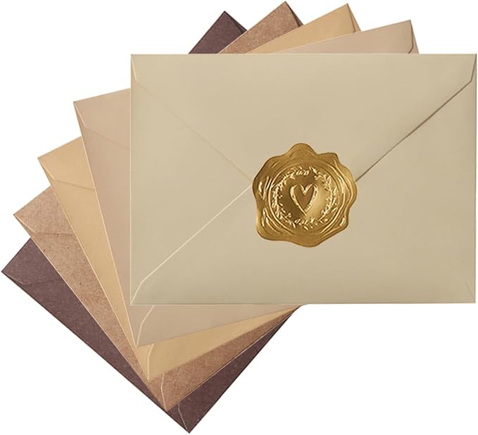 50 Pack Colored A7 Invitation Envelopes 5x7 by Toperd