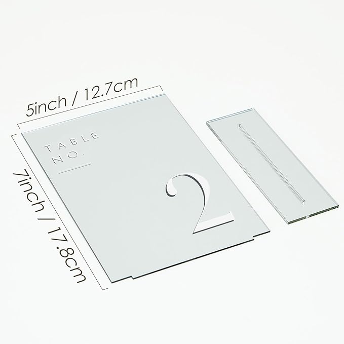 JINMURY Sliver Wedding Table Numbers 1-15 - Image 2