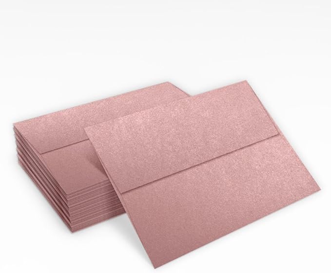 LUXPaper A7 Invitation Envelopes | Peel & Press | 5 1/4" x 7 1/4" | Misty Rose - Image 3