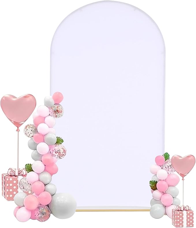 Vincidern 6.6FT Wedding Arch Backdrop Stand and White Cover, Metal Arch - Image 7