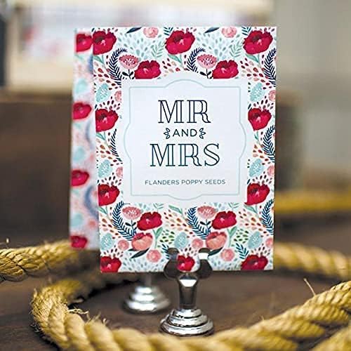 Bentley Seeds Mr & Mrs Pre Filled Flanders Poppy Seed Packets - Image 3