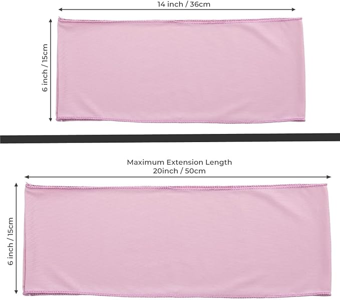 MDS Pack of 250 Spandex Chair Sashes Bows Elastic Stretch Dining Chair Bands - Image 4
