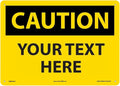 Custom OSHA Style Caution Sign 10" x 14" Plastic Sign, Customizable "Your Text by Accuform