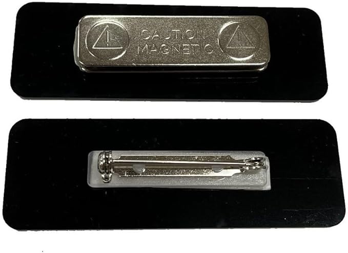 Custom Engraved Name Tag 1" x 3" Personalized Badge Magnetic or Pin Backing - Image 2