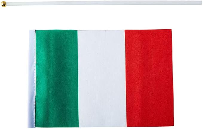 Italy Flag Italian Flag, Small Mini Handheld Italy Flags on Stick - Image 4