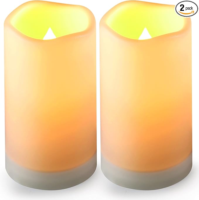 Solar flameless Candles Outdoor Waterproof, Dusk to Dawn Outdoor Lighting by YOROXRG