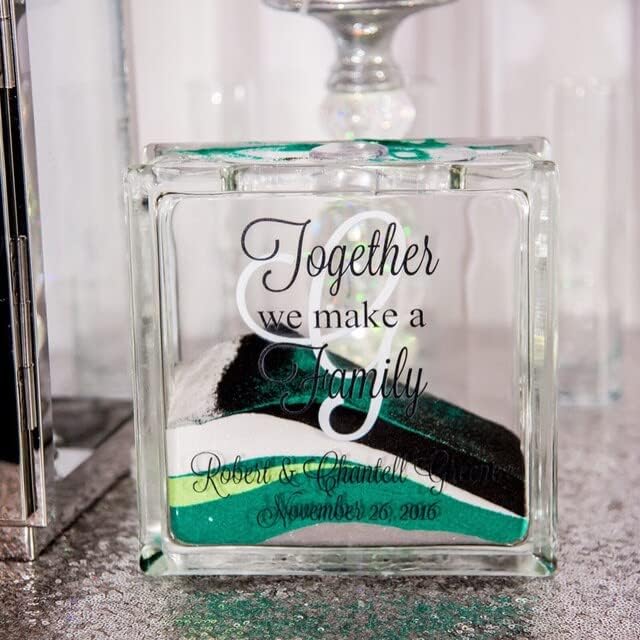 Glass Personalized Blended Family Sand Ceremony Set - Image 2