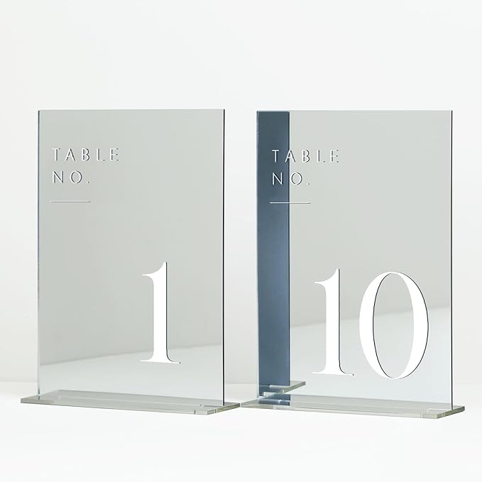 JINMURY Sliver Wedding Table Numbers 1-10 by JINMURY