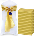 MDS Pack of 10 PCS Satin Chair Sashes Charmeuse Sateen Dining Chair Bows Ribbon by MDS