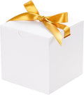 UnicoPak 50 Pack 4x4x4 White Gift Boxes, Elegant Small Gift Boxes by UnicoPak