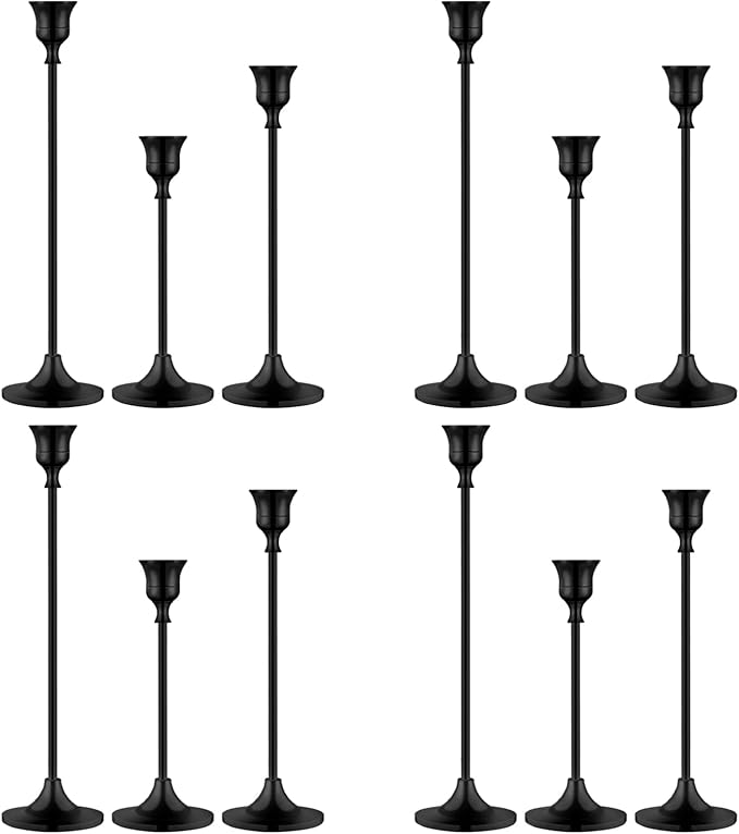 Metal Candle Holders for Candlesticks Taper Candlestick Holders Set Vintage by Unknown