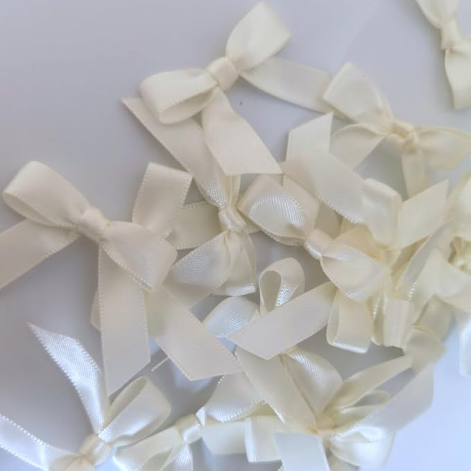 50pcs 1-1/2" Mini Satin Ribbon Bows Without Twist Ties - Image 5