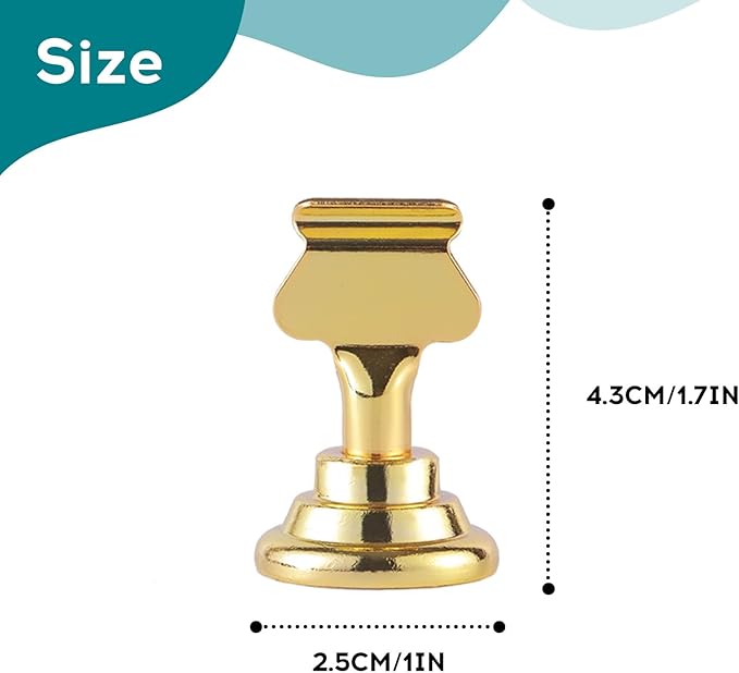 Urban Deco 16 Pieces Table Card Holder Place Card Holders 1.7 inches Gold Steel - Image 2