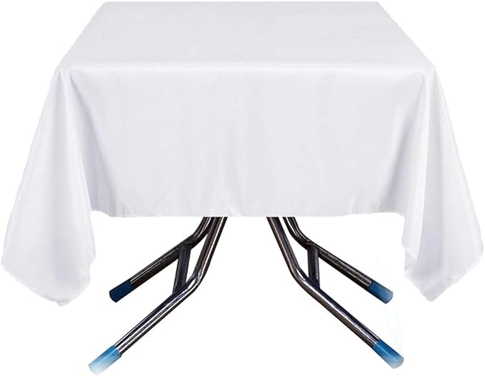 Efavormart Premium Polyester Square Table Overlay 70"x70" White - Image 3