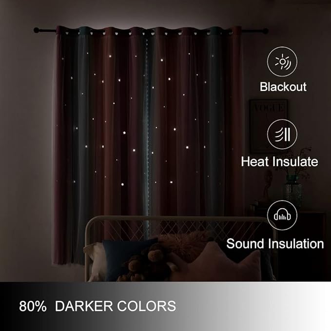 FANLI Ombre Rainbow Blackout Curtains - Image 3