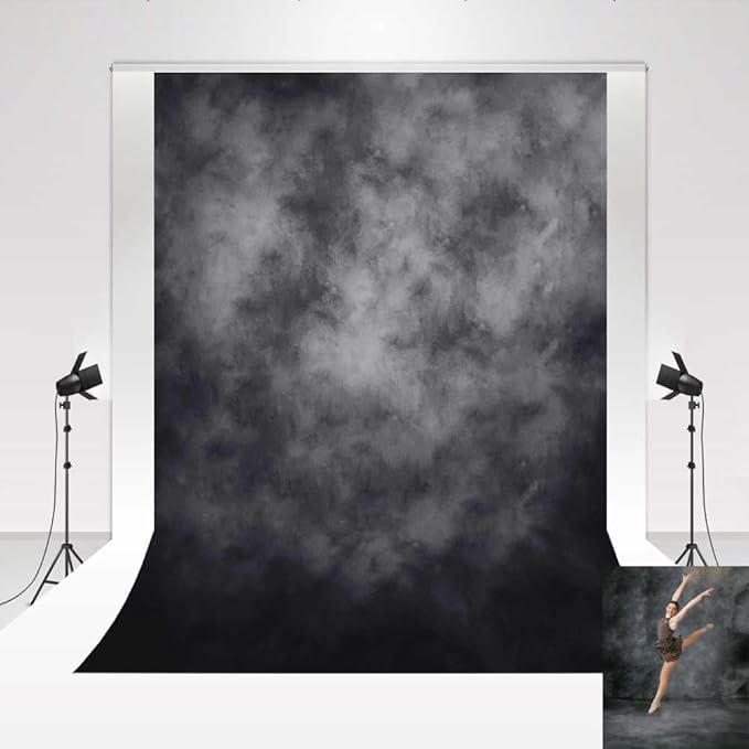 Kate 5x7ft/1.5x2.2m Medium Grey Portrait Backdrop Headshot Background Gray by KateBackdropforPhotography