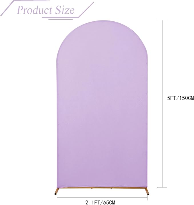 bricia Wedding Arch Backdrop Stand Cover, 5FT Double Sided Stretchy Arch Cover - Image 2