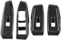 4pcs Carbon Fiber Style Front Rear Doors Window Glass Lift Switch Panel Cover by Deebior
