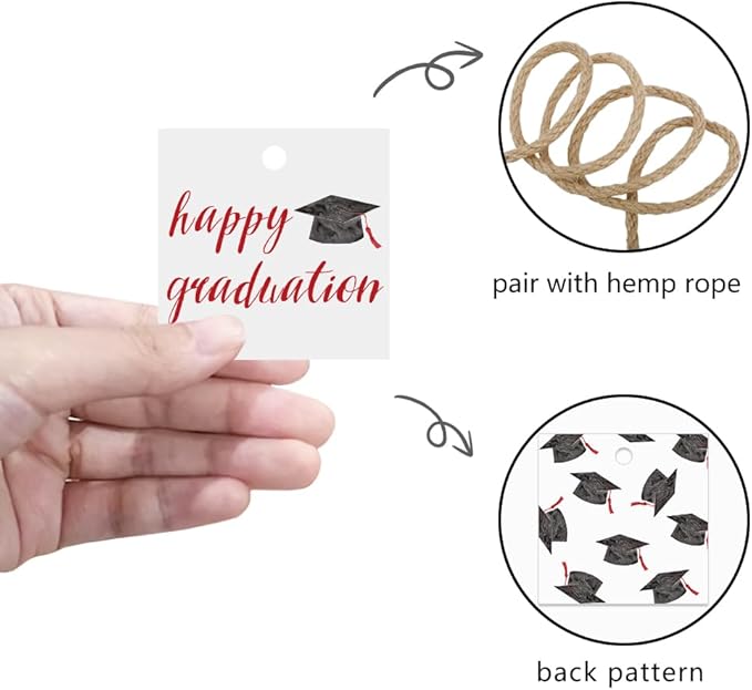 50 Pcs Graduation Gift Tags, Congrats Grad Party Favors Gift Tags - Image 3