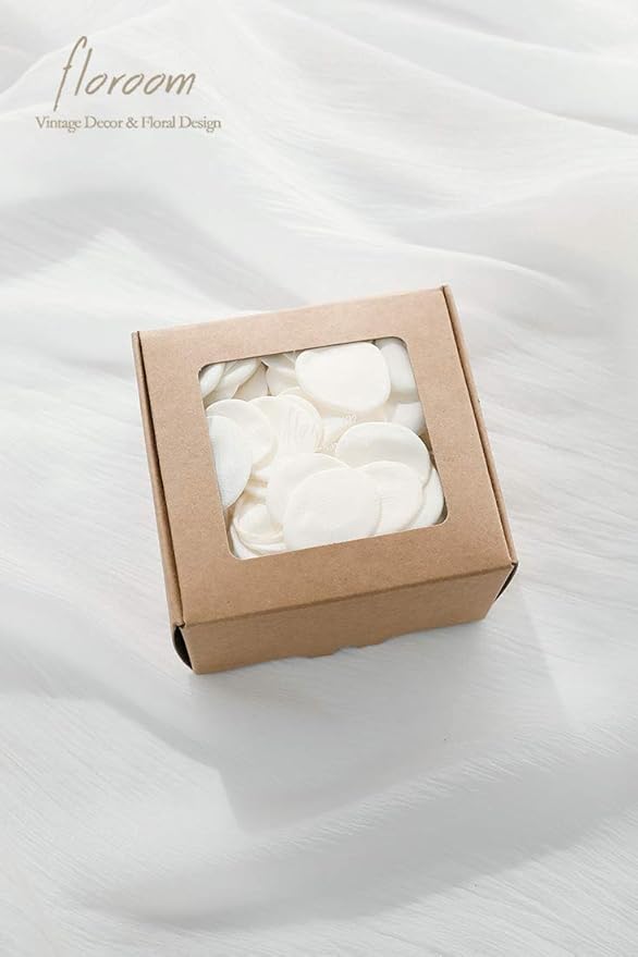 Floroom 300pcs Rose Petals Ivory Faux Silk Flower Petals - Image 7