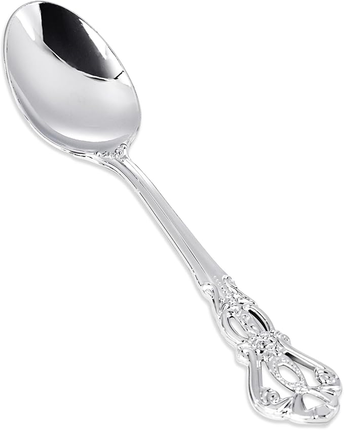 30PCS Silver Plastic Spoons by Joyido