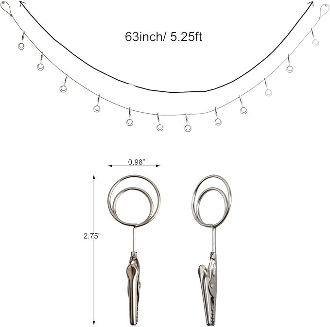 Multi-Purpose Steel Wall Hanging Photo Display Cable Wire Rod - Image 7