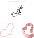 Congrats Hand Lettered Stencil and Cookie Cutter, Cookie Stencil, Cutter Stenci by NEGEMEL-YourBeautySelection