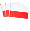 Poland Flag Polish Flag, Small Mini Handheld Poland Flags on Stick by Mflagperft