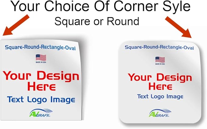 avgrafx 120 Custom 2x2 Square Corner Logo Stickers Labels, Waterproof, - Image 2