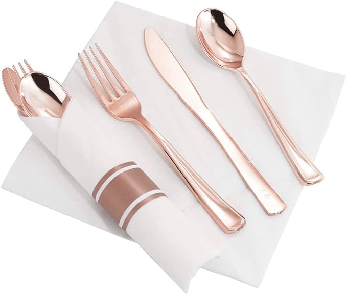 Supernal Set of 60 Packs Rose Gold Silverware - Image 3
