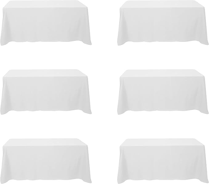BRILLMAX 6 Pack White Tablecloths by BRILLMAX