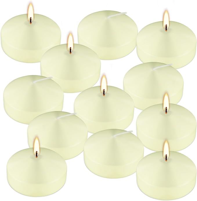 12 Pcs 3 - inch Floating Candles, Smokeless and Odourless, Burns - Image 2