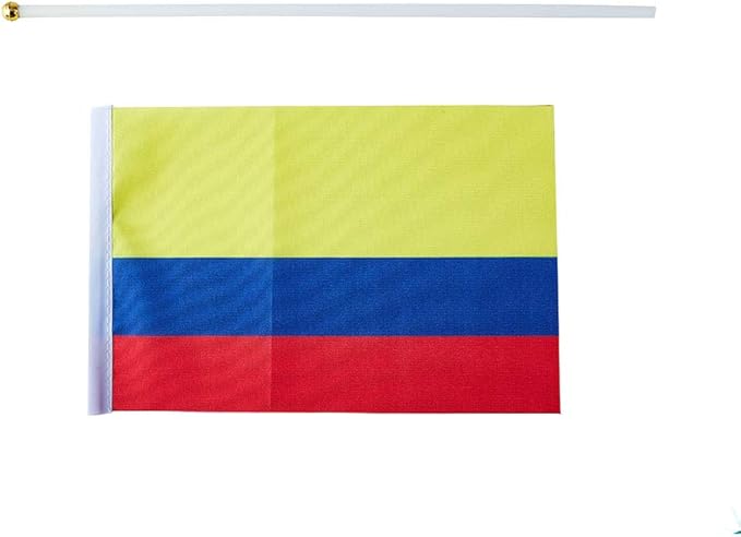 Colombia Flag Colombian Flag, Small Mini Handheld Colombia Flags on Stick - Image 4
