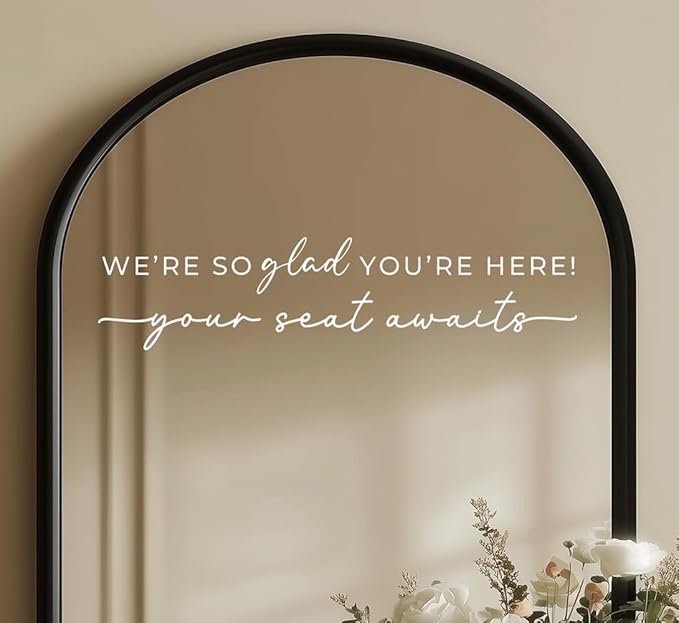Wedding Sign Decal, Seating Chart Decor, Welcome Vinyl Wedding Mirror Decal - Image 6