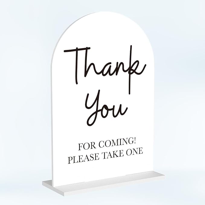 Please Take One Sign for Wedding Acrylic Arch Wedding Bridal Shower Baby Shower by Unknown