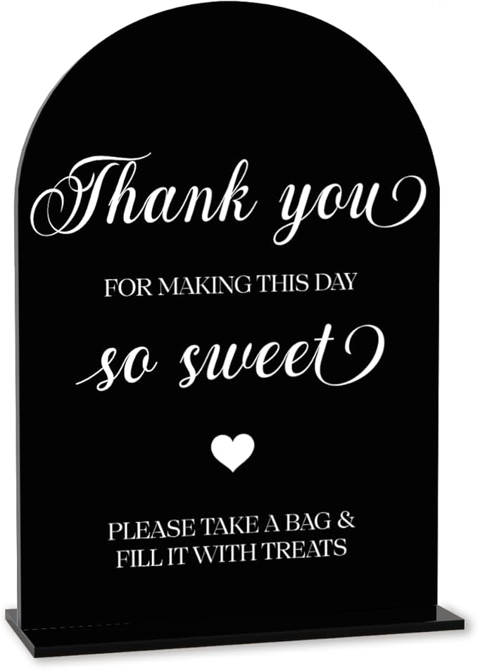 Black Candy Bar Sign, Dessert Table Sign, Wedding Engagement Bridal Shower by AASRR