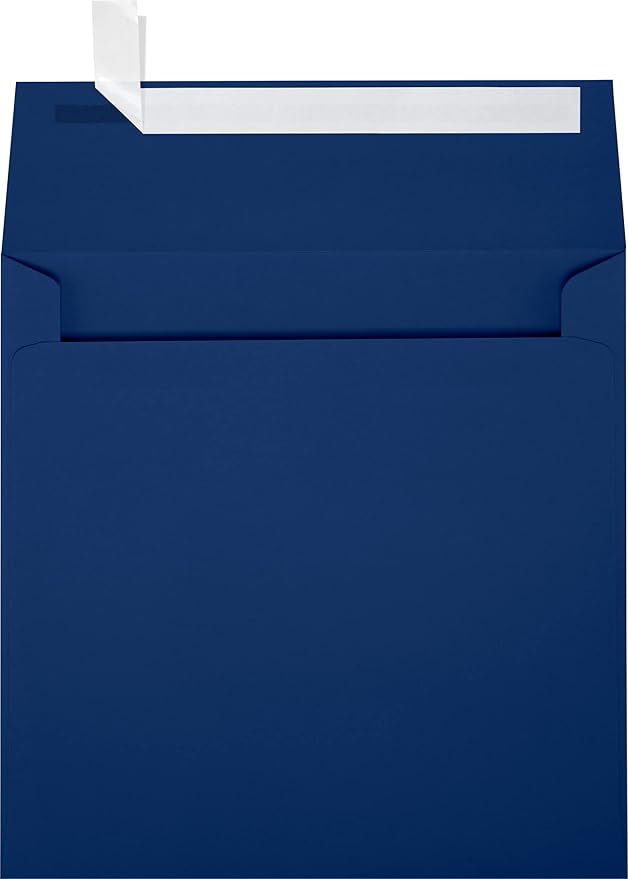 LUXPaper Square Invitation Envelopes | Peel & Press | 6" x 6" | Navy Blue | by LUXPaper