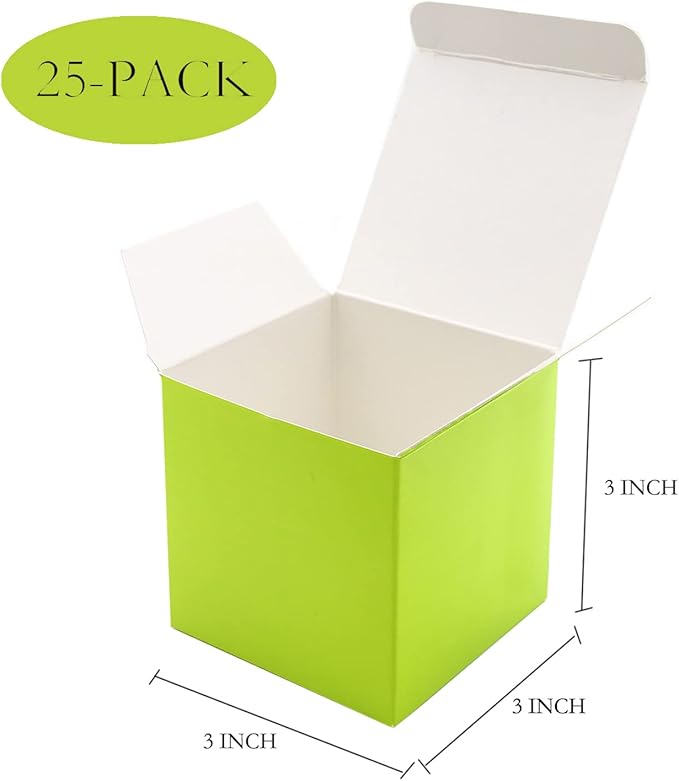 Oletx 25 Pcs Green Paper Gift Boxes, Small Candy Boxes Bulk, Goodie Treat Boxes - Image 5