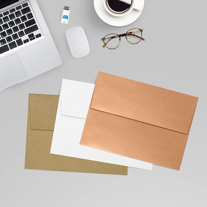 LUXPaper A7 Invitation Envelopes | Peel & Press | 5 1/4" x 7 1/4" | Copper - Image 9