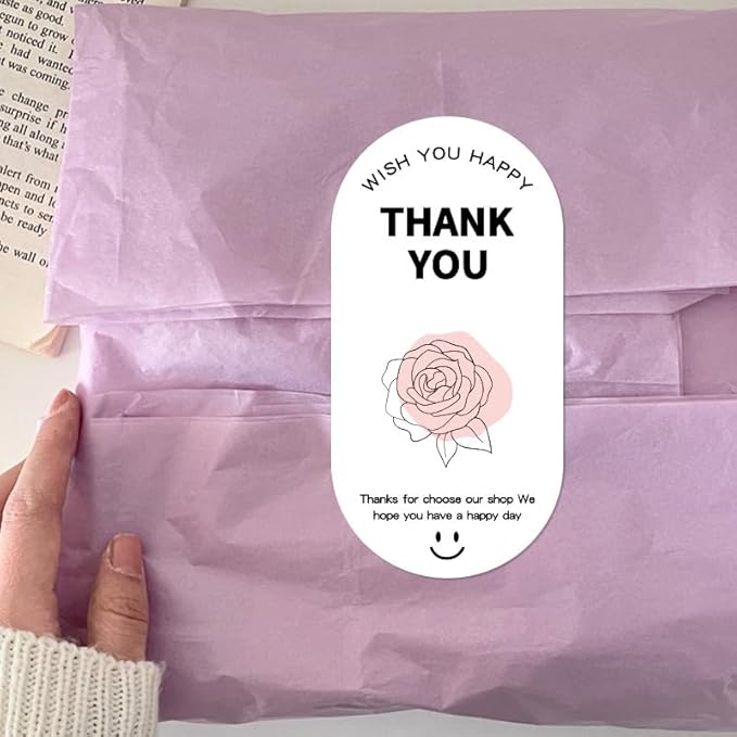 500 Pieces Sealing Large Thank You Stickers, Large Gift Flower Decorative - Image 6